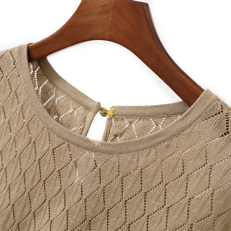 short sleeve knitted tunic-2